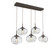 Nebula Five Light Pendant in Flat Bronze (404|PLB0064-05-FB-C-C01-E2)