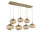 Nebula Seven Light Pendant in Gilded Brass (404|PLB0064-07-GB-B-C01-E2)