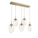 Meteo LED Linear Pendant in Gilded Brass (404|PLB0067-05-GB-ZA-C01-L3)