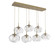 Nebula LED Linear Pendant in Gilded Brass (404|PLB0068-07-GB-ZC-C01-L3)