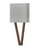 Vector Heathered Gray LED Wall Sconce in Walnut (13|41501WL)