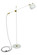 Orwell LED Floor Lamp in White/Weathered Brass (30|OR700-WTWB)