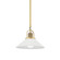 Syosset One Light Pendant in Aged Brass (70|2613-AGB/WH)