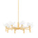 Dawson Eight Light Chandelier in Gold Leaf (70|3034-GL/WP)