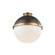 Latham One Light Flush Mount in Aged Brass/Distressed Bronze (70|4015-ADB)