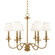 Menlo Park Six Light Chandelier in Aged Brass (70|4036-AGB)