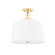 White Plains One Light Semi Flush Mount in Aged Brass (70|5210-AGB)