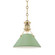 Painted No.2 One Light Pendant in Aged Brass/Leaf Green Combo (70|MDS351-AGB/LFG)