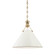 Painted No.2 One Light Pendant in Aged Brass/Off White (70|MDS352-AGB/OW)