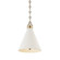 Plaster No.1 One Light Pendant in Aged Brass/White Plaster (70|MDS400-AGB/WP)