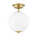 Sphere No.1 One Light Semi Flush Mount in Aged Brass (70|MDS703-AGB)