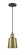 Franklin Restoration One Light Mini Pendant in Black Antique Brass (405|201C-BAB-M9-AB)