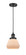 Franklin Restoration One Light Mini Pendant in Matte Black (405|201C-BK-G171)