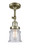 Franklin Restoration One Light Semi-Flush Mount in Antique Brass (405|201F-AB-G184S)