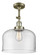 Franklin Restoration One Light Semi-Flush Mount in Antique Brass (405|201F-AB-G72-L)