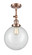 Franklin Restoration One Light Semi-Flush Mount in Antique Copper (405|201F-AC-G202-10)