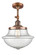 Franklin Restoration One Light Semi-Flush Mount in Antique Copper (405|201F-AC-G544)