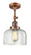 Franklin Restoration LED Semi-Flush Mount in Antique Copper (405|201F-AC-G72-LED)