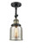 Franklin Restoration One Light Semi-Flush Mount in Black Antique Brass (405|201F-BAB-G58)