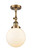 Franklin Restoration One Light Semi-Flush Mount in Brushed Brass (405|201F-BB-G201-8)