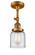 Franklin Restoration One Light Semi-Flush Mount in Brushed Brass (405|201F-BB-G52)