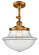 Franklin Restoration One Light Semi-Flush Mount in Brushed Brass (405|201F-BB-G542)