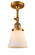 Franklin Restoration One Light Semi-Flush Mount in Brushed Brass (405|201F-BB-G61)