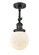 Franklin Restoration One Light Semi-Flush Mount in Matte Black (405|201F-BK-G201-6)