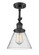 Franklin Restoration One Light Semi-Flush Mount in Matte Black (405|201F-BK-G44)