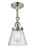 Franklin Restoration LED Semi-Flush Mount in Polished Nickel (405|201F-PN-G64-LED)