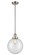 Franklin Restoration One Light Mini Pendant in Brushed Satin Nickel (405|201S-SN-G202-10)