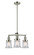 Franklin Restoration Three Light Chandelier in Polished Nickel (405|207-PN-G182S)