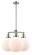 Franklin Restoration Three Light Chandelier in Polished Nickel (405|207-PN-G201-10)
