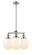 Franklin Restoration Three Light Chandelier in Polished Nickel (405|207-PN-G201-8)