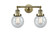 Franklin Restoration Two Light Bath Vanity in Antique Brass (405|208-AB-G204-6)