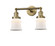 Franklin Restoration Two Light Bath Vanity in Brushed Brass (405|208-BB-G181S)