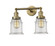 Franklin Restoration Two Light Bath Vanity in Brushed Brass (405|208-BB-G182)
