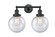 Franklin Restoration Two Light Bath Vanity in Matte Black (405|208-BK-G204-8)
