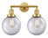 Franklin Restoration Two Light Bath Vanity in Satin Gold (405|208-SG-G202-8)