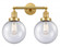 Franklin Restoration Two Light Bath Vanity in Satin Gold (405|208-SG-G204-8)