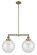 Franklin Restoration LED Island Pendant in Antique Brass (405|209-AB-G202-10-LED)