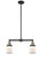 Franklin Restoration Two Light Island Pendant in Black Antique Brass (405|209-BAB-G181S)