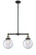 Franklin Restoration LED Island Pendant in Black Antique Brass (405|209-BAB-G204-8-LED)