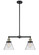 Franklin Restoration Two Light Island Pendant in Black Antique Brass (405|209-BAB-G42)