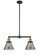 Franklin Restoration Two Light Island Pendant in Black Antique Brass (405|209-BAB-G43)