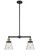 Franklin Restoration Two Light Island Pendant in Black Antique Brass (405|209-BAB-G64)