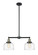 Franklin Restoration Two Light Island Pendant in Black Antique Brass (405|209-BAB-G713)