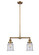 Franklin Restoration Two Light Island Pendant in Brushed Brass (405|209-BB-G184)