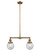 Franklin Restoration LED Island Pendant in Brushed Brass (405|209-BB-G204-6-LED)