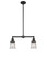 Franklin Restoration Two Light Island Pendant in Matte Black (405|209-BK-G184S)